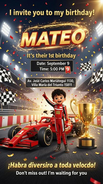 Image IA avec Cumpleaños de mateo par Alison